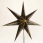 Preview: Samia Black/Gold - Foldable glowing star, paper poinsettia with 7 points, 60 cm
